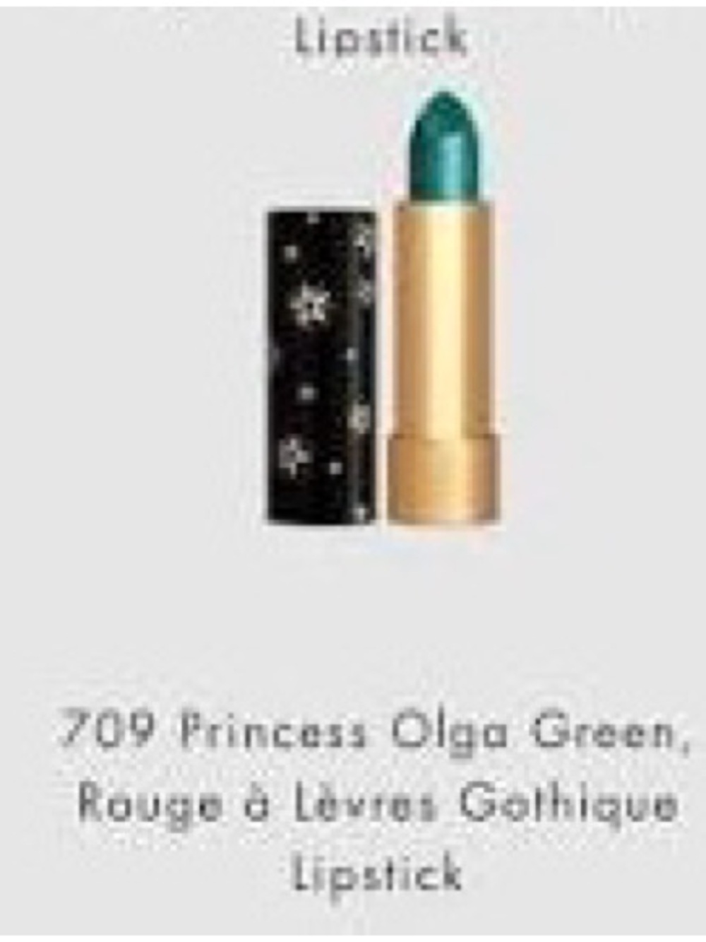 Gucci Rouge À Lèvres Gothique Lipstick 709 Princess Olga Green - Picture 2 of 3